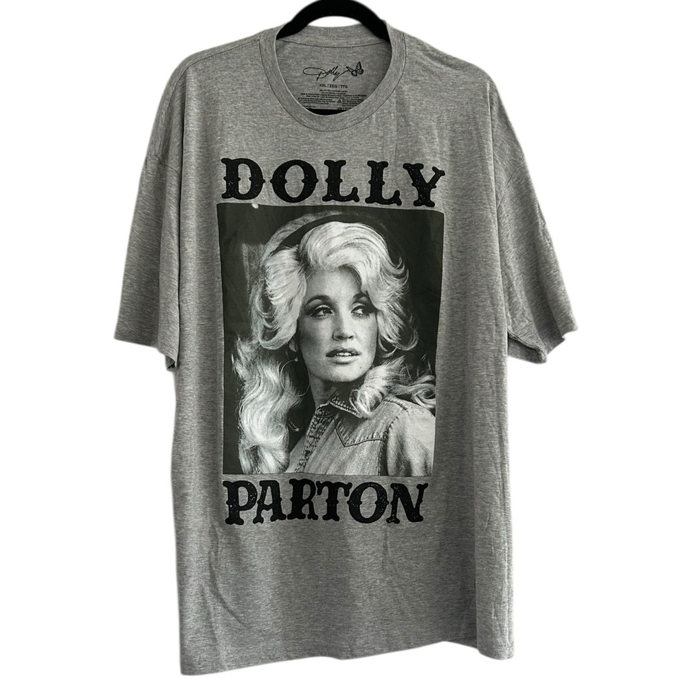 Dolly Parton "Guts, Grits, and Lipstick" Portrait Graphic Tee - Heather Gray XXL